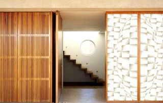 porte intérieure en bois - réalisation Pierre & Bois